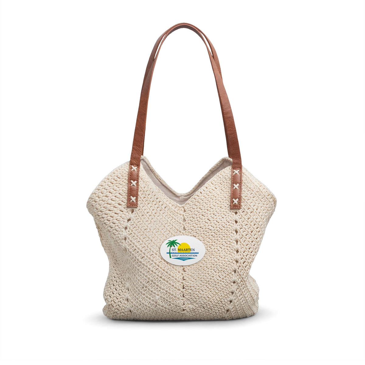 SMGA Woven Straw Shoulder Bag