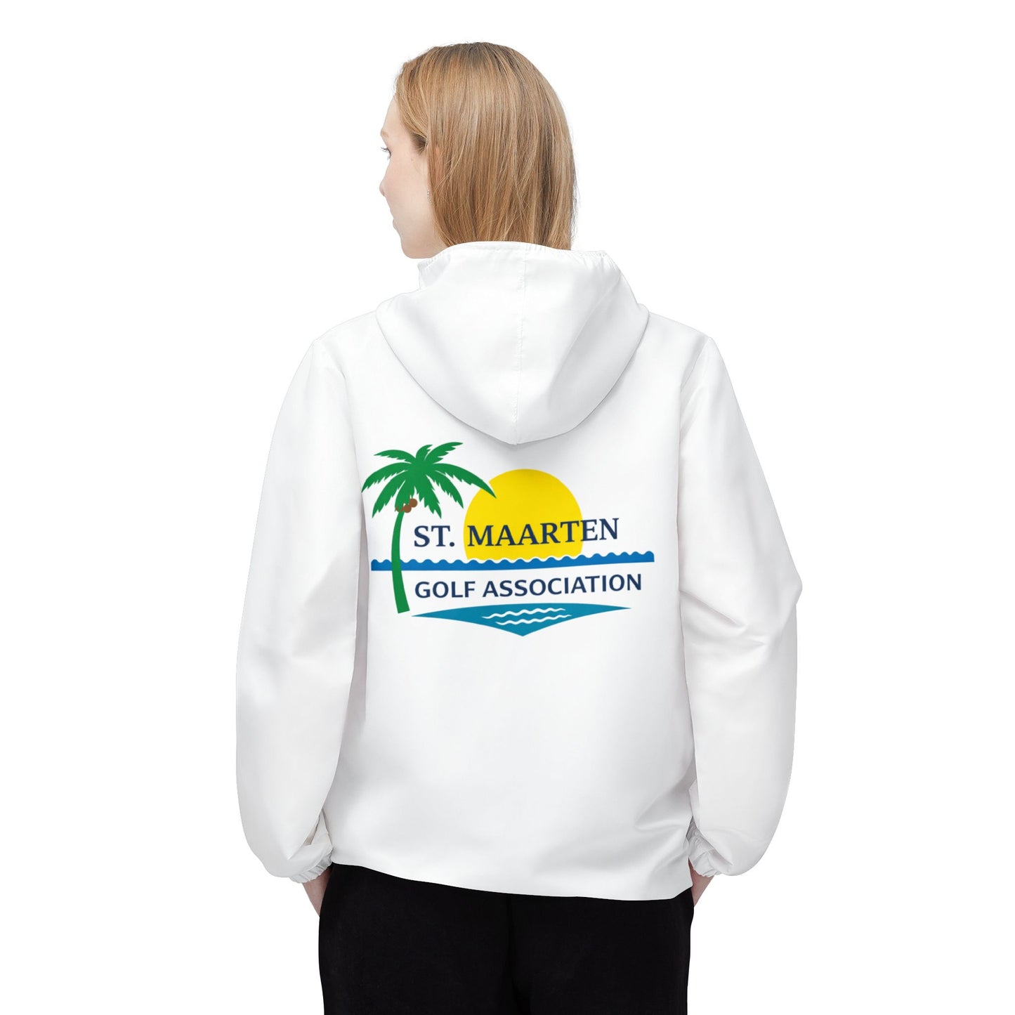 St. Maarten Golf Association Windbreaker Jacket — Tropical Logo Zip-Up