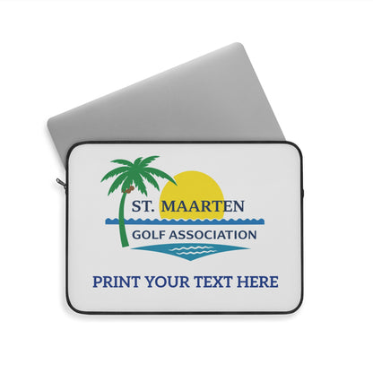 St. Maarten Golf Association Laptop Sleeve — Customizable Tropical Golf Logo Case