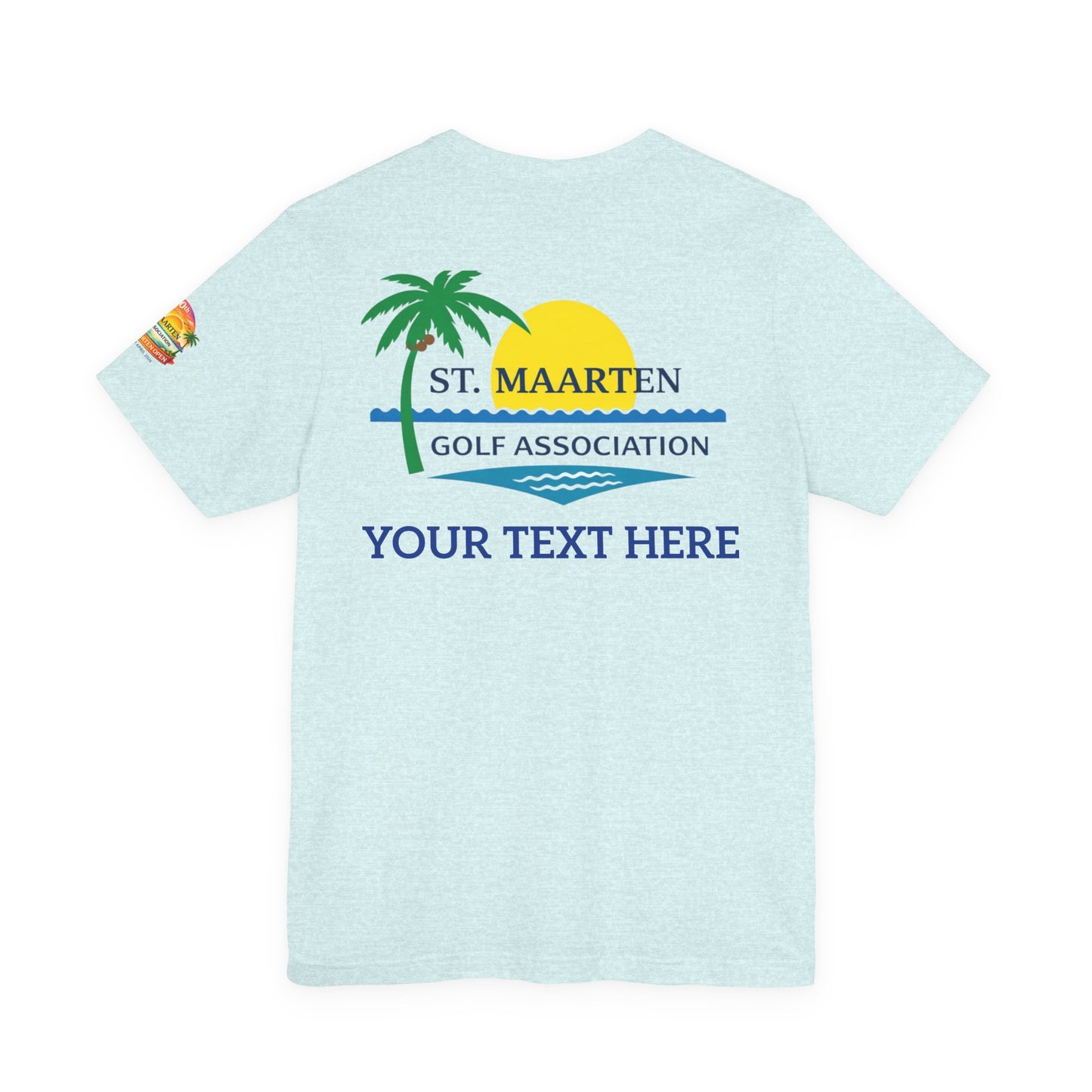St. Maarten Golf Association Tee — Customizable Island Sunset T-Shirt