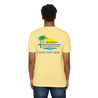 SMGA Classic Unisex Golf T-Shirt. Official Sint Maarten Golf Association Apparel