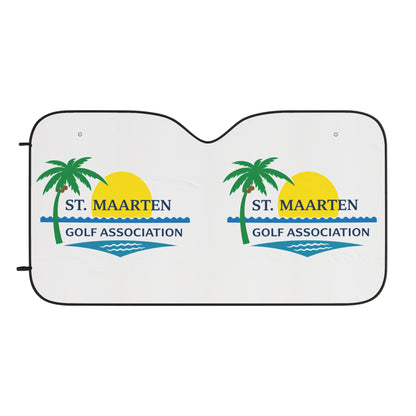 St. Maarten Golf Association Car Sun Shade – Tropical Palm & Sunset Windshield Cover