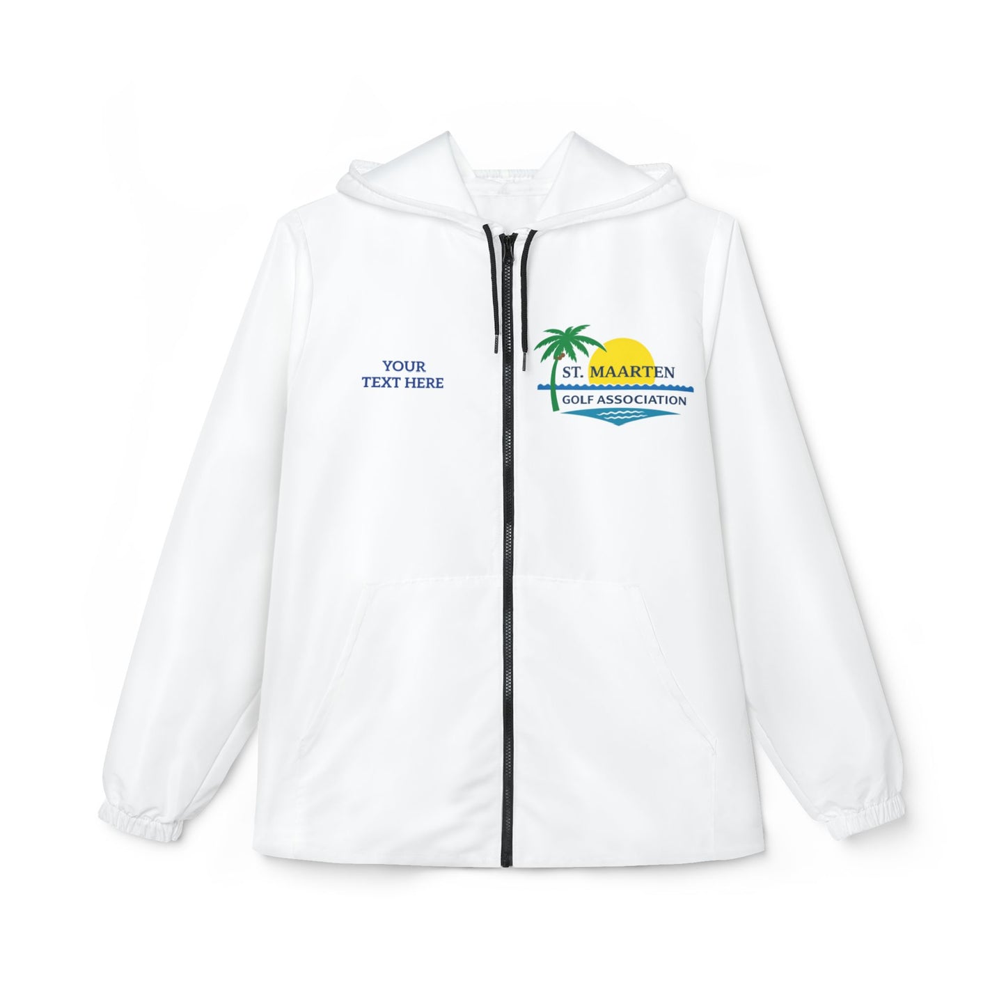 St. Maarten Golf Association Windbreaker Jacket — Tropical Logo Zip-Up