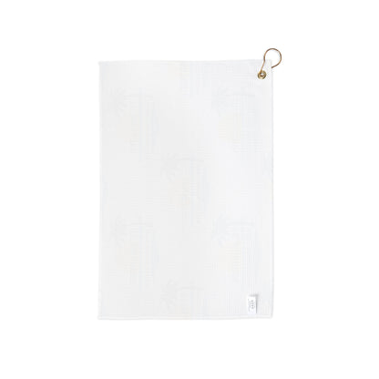 St. Maarten Golf Towel — Tropical Palm & Sunset Course Logo
