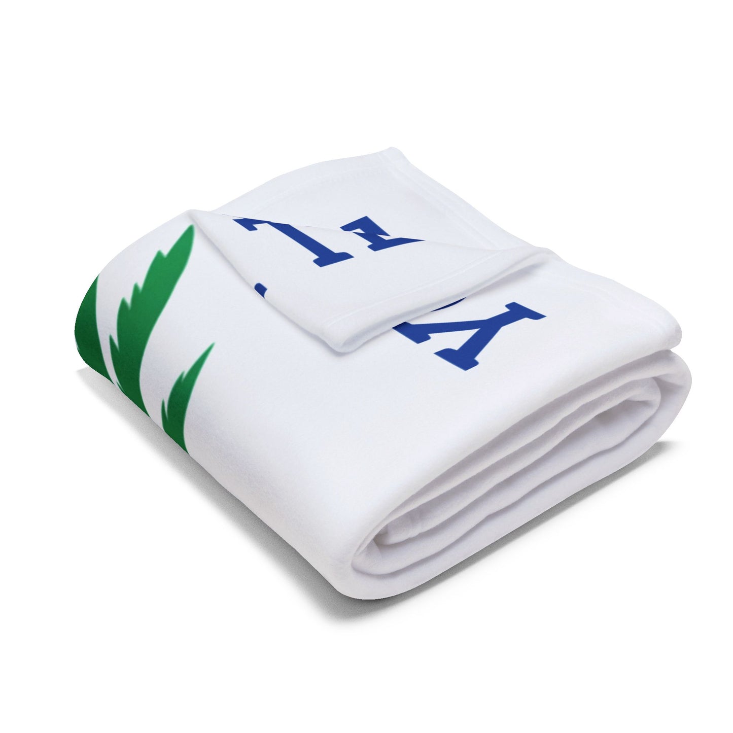 St. Maarten Golf Association Arctic Fleece Blanket — Custom Text Palm Tree Sunset Design