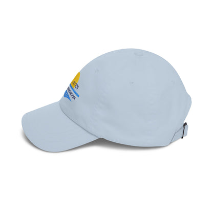 St. Maarten Golf Association Embroidered Dad Cap — Tropical Palm & Sunset Hat