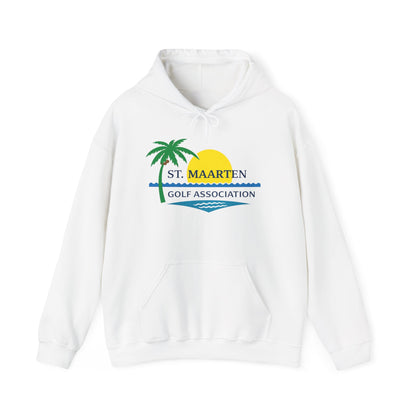 St. Maarten Golf Association Hoodie — Tropical Palm Sunset Golf Pullover