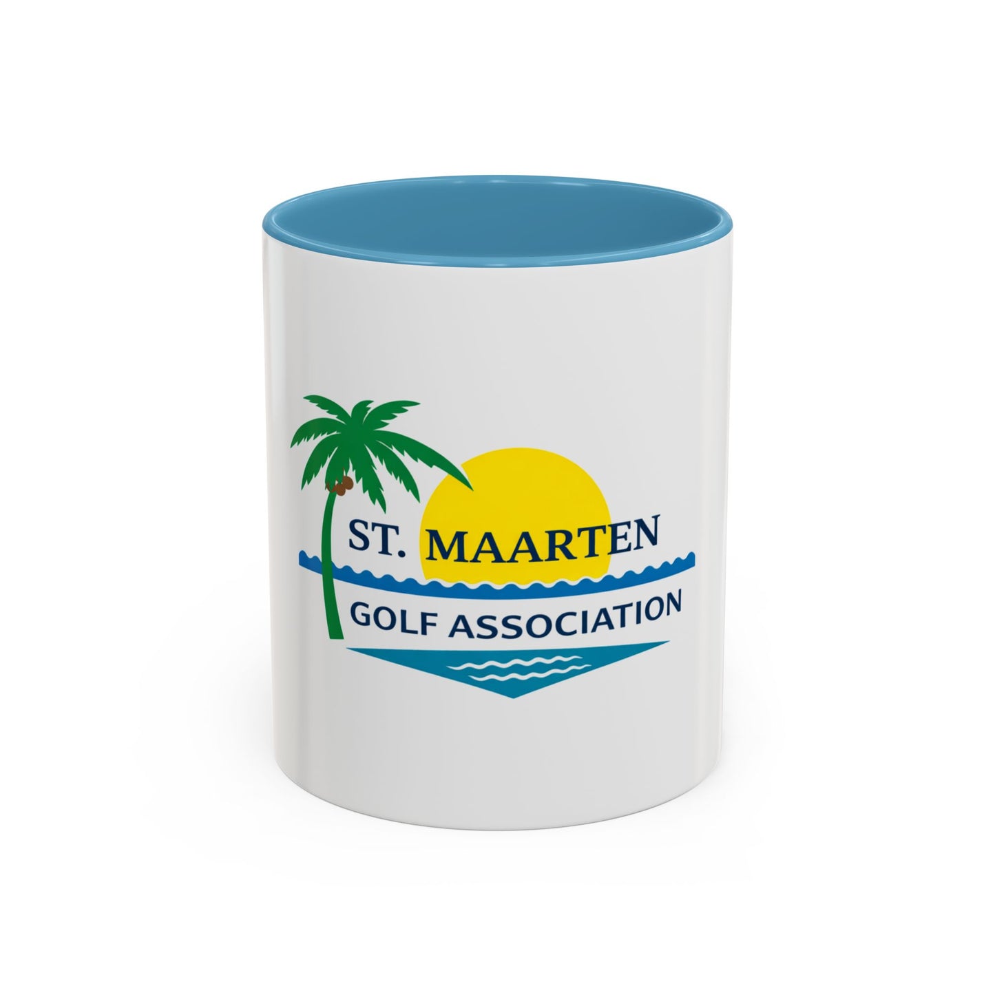 St. Maarten Golf Association Coffee Mug – Tropical Palm Sunset Accent Mug (11/15oz)
