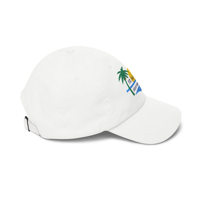 St. Maarten Golf Association Embroidered Dad Cap — Tropical Palm & Sunset Hat