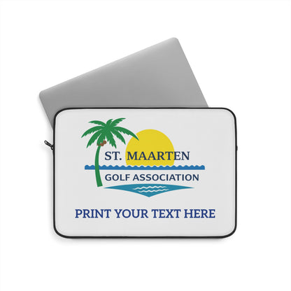 St. Maarten Golf Association Laptop Sleeve — Customizable Tropical Golf Logo Case