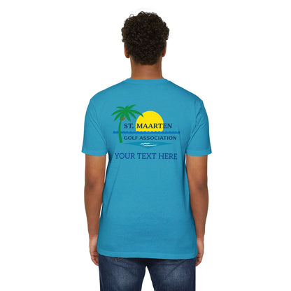 SMGA Classic Unisex Golf T-Shirt. Official Sint Maarten Golf Association Apparel