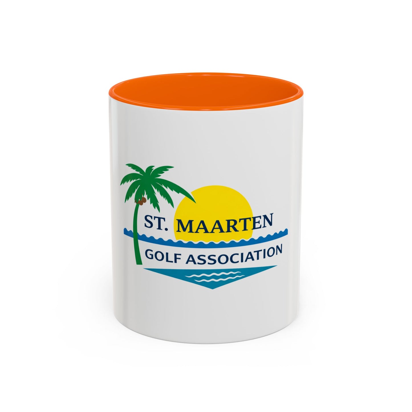 St. Maarten Golf Association Coffee Mug – Tropical Palm Sunset Accent Mug (11/15oz)