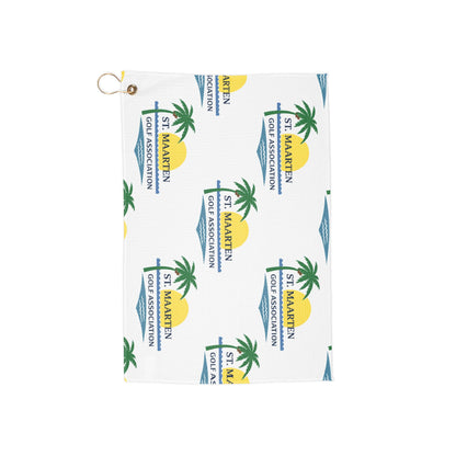 St. Maarten Golf Towel — Tropical Palm & Sunset Course Logo