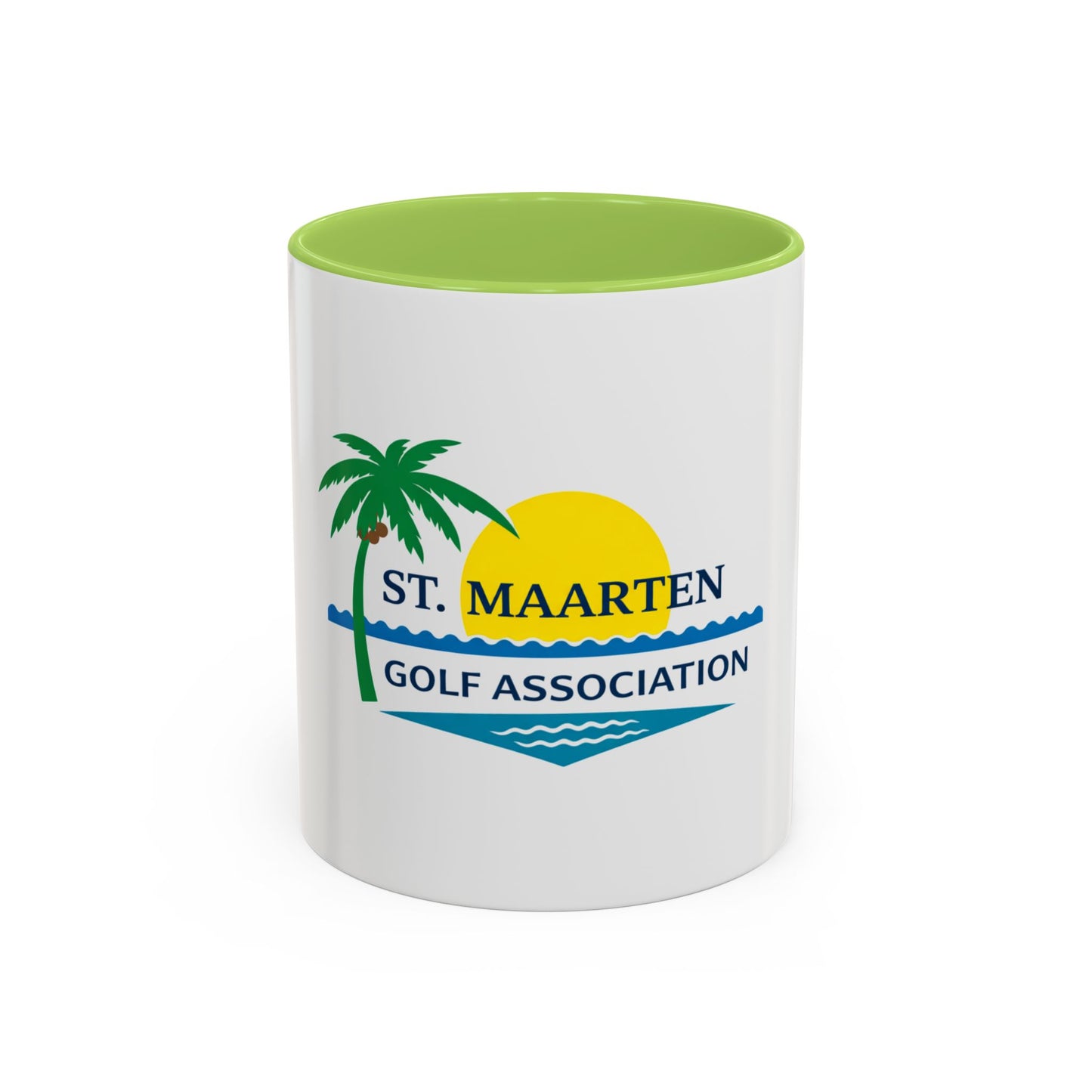 St. Maarten Golf Association Coffee Mug – Tropical Palm Sunset Accent Mug (11/15oz)