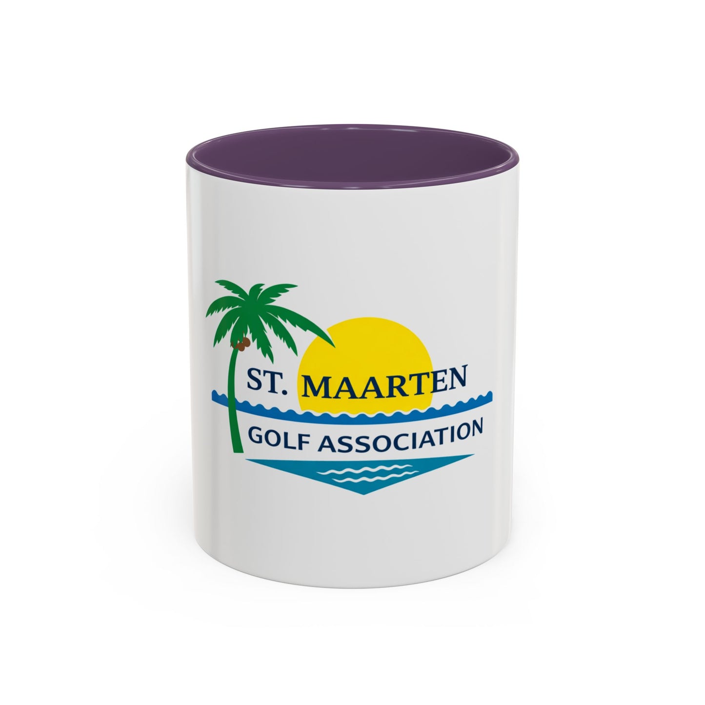 St. Maarten Golf Association Coffee Mug – Tropical Palm Sunset Accent Mug (11/15oz)