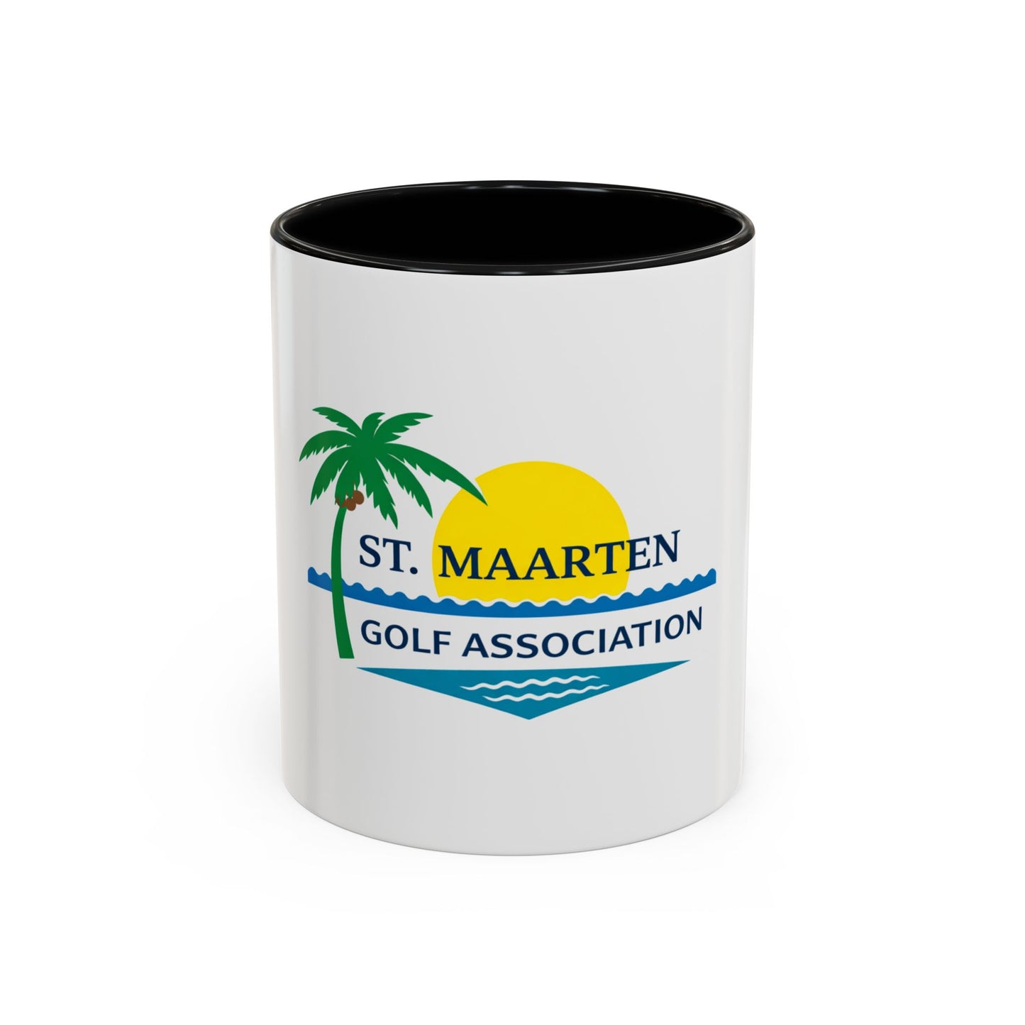 St. Maarten Golf Association Coffee Mug – Tropical Palm Sunset Accent Mug (11/15oz)