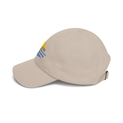 St. Maarten Golf Association Embroidered Dad Cap — Tropical Palm & Sunset Hat