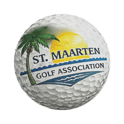 St. Maarten Golf Association Round Rug — Tropical Golf Ball Design