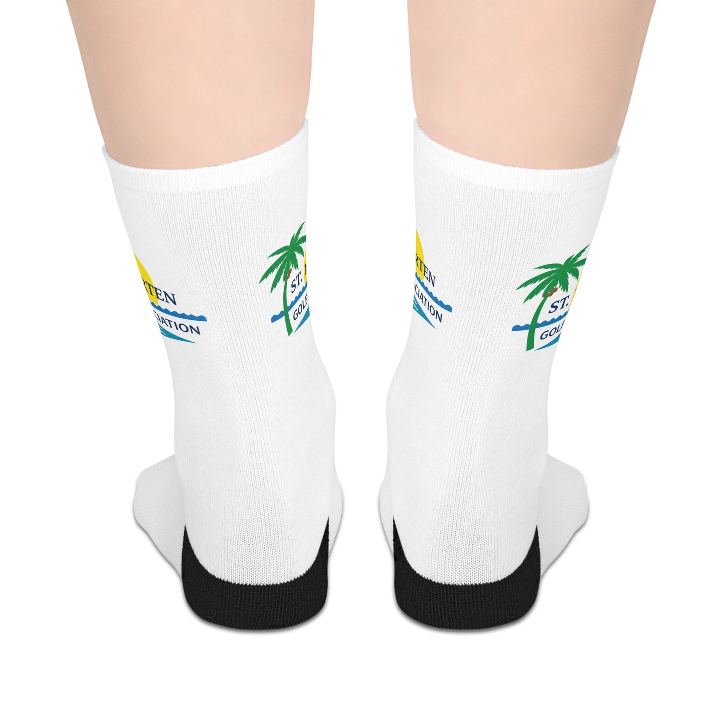 St. Maarten Golf Association Socks — Tropical Sun Logo Mid-Length Socks