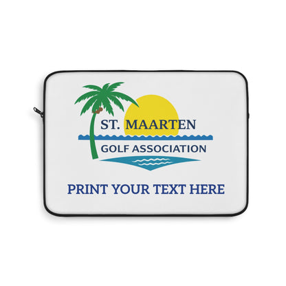 St. Maarten Golf Association Laptop Sleeve — Customizable Tropical Golf Logo Case