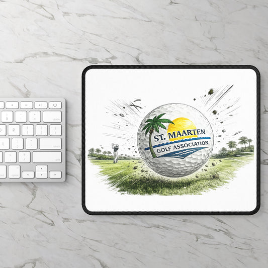 St. Maarten Golf Association Mouse Pad — Tropical Golf Ball Design