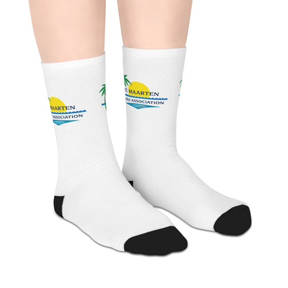 St. Maarten Golf Association Socks — Tropical Sun Logo Mid-Length Socks