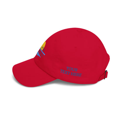 St. Maarten Golf Association Dad Cap — Tropical Palm & Sunset Embroidered Hat