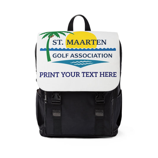 St. Maarten Golf Association Custom Shoulder Backpack — Print Your Text Here