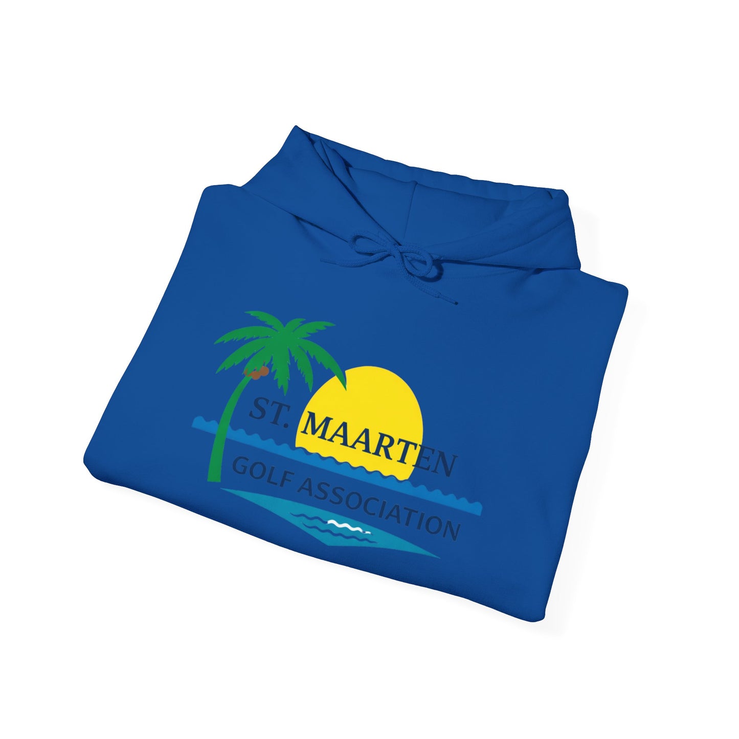 St. Maarten Golf Association Hoodie — Tropical Palm Sunset Golf Pullover