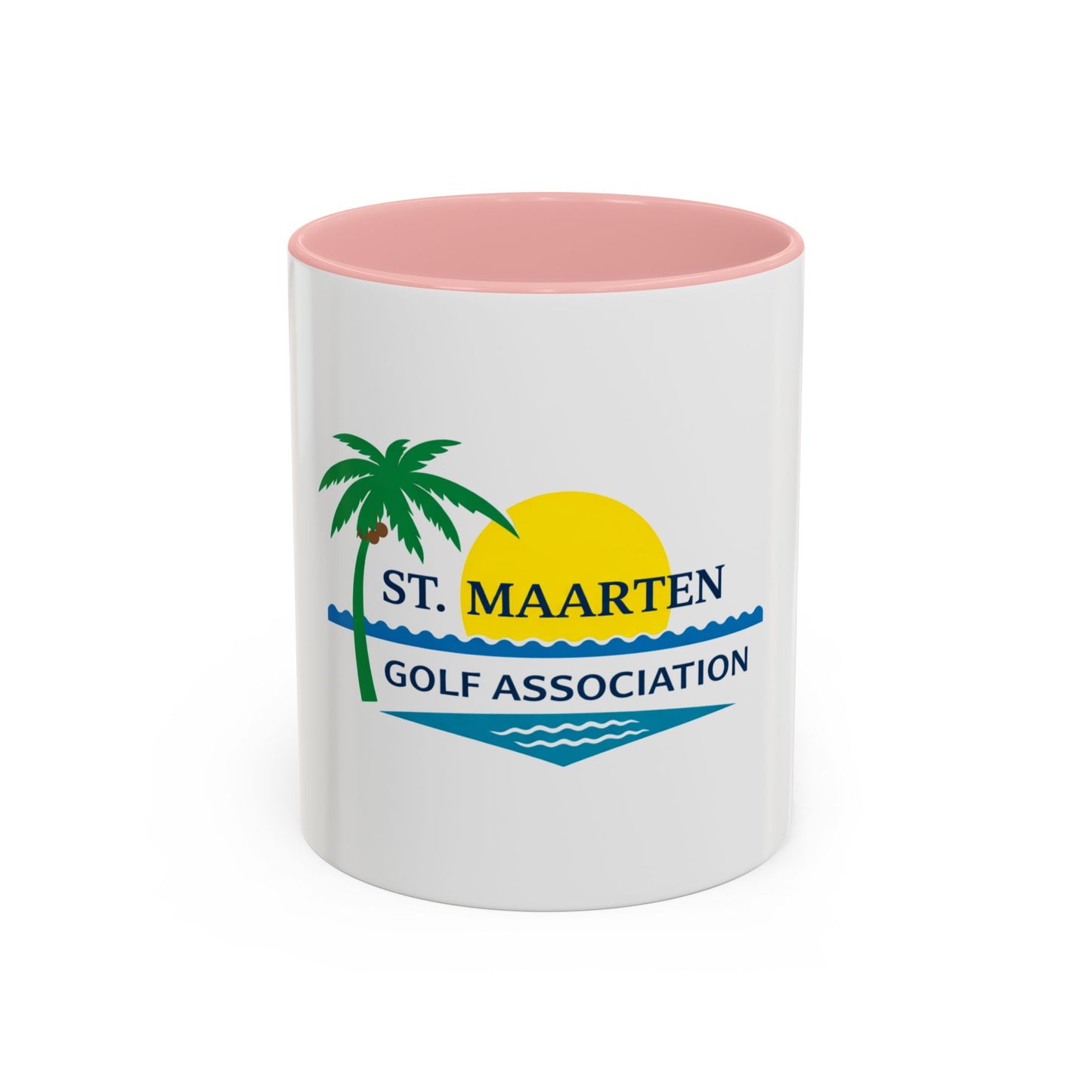 St. Maarten Golf Association Coffee Mug – Tropical Palm Sunset Accent Mug (11/15oz)