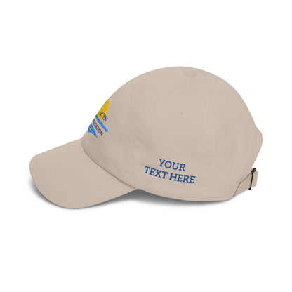 St. Maarten Golf Association Dad Cap — Tropical Palm & Sunset Embroidered Hat