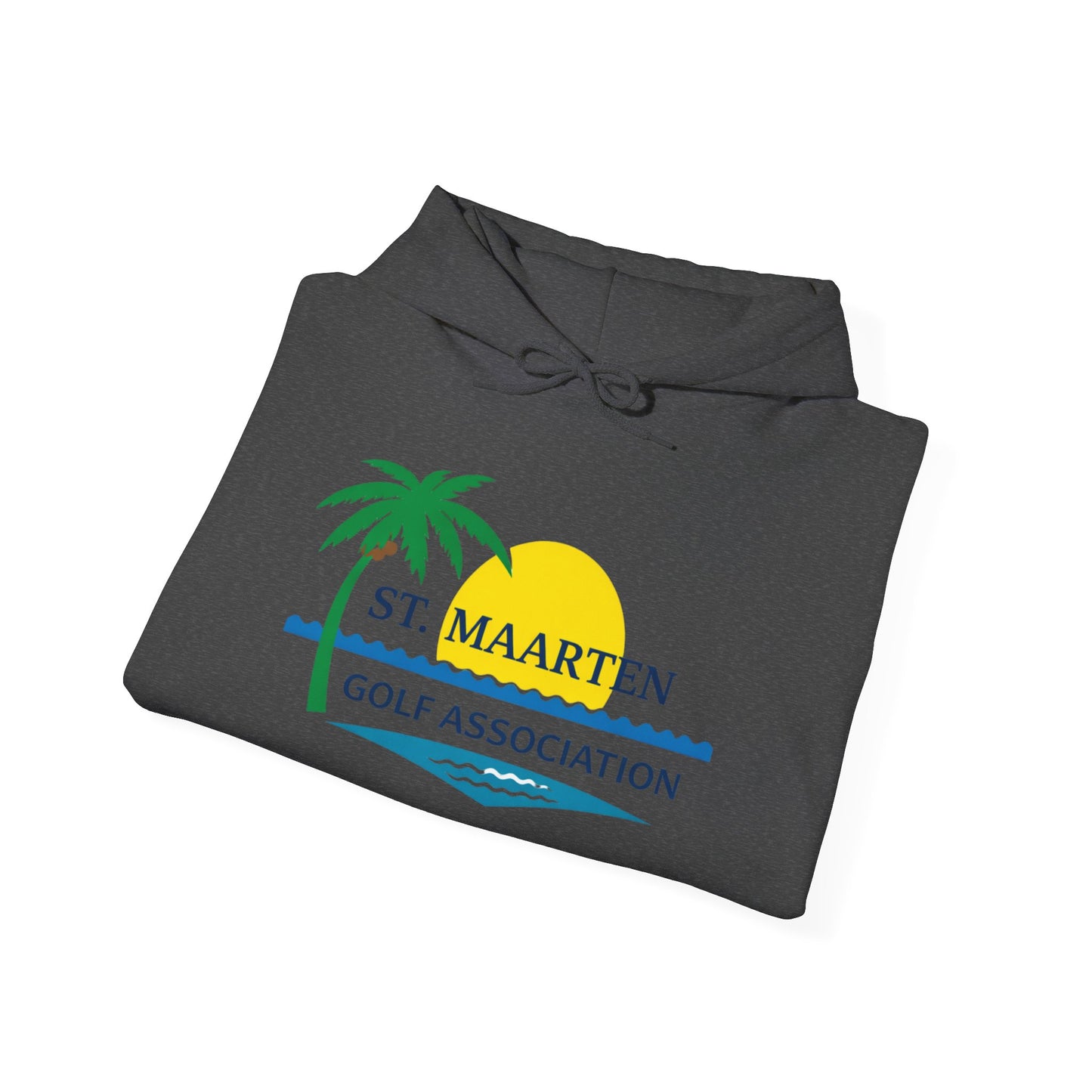 St. Maarten Golf Association Hoodie — Tropical Palm Sunset Golf Pullover