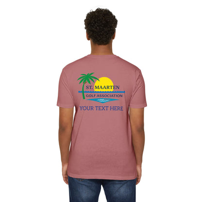 SMGA Classic Unisex Golf T-Shirt. Official Sint Maarten Golf Association Apparel