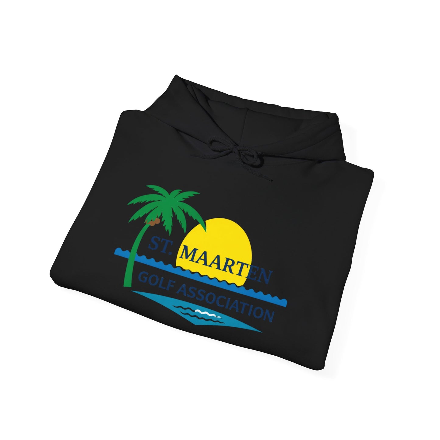 St. Maarten Golf Association Hoodie — Tropical Palm Sunset Golf Pullover
