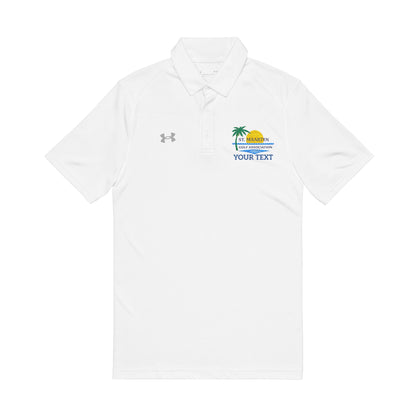 St. Maarten Golf Association Tropical Sunset Polo — Custom Text Men’s Golf Shirt