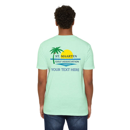 SMGA Classic Unisex Golf T-Shirt. Official Sint Maarten Golf Association Apparel