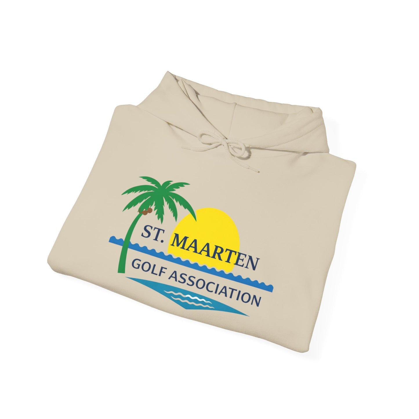 St. Maarten Golf Association Hoodie — Tropical Palm Sunset Golf Pullover