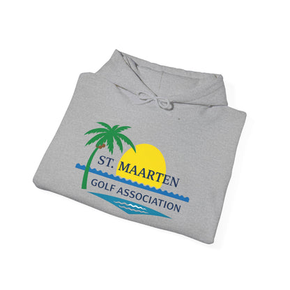 St. Maarten Golf Association Hoodie — Tropical Palm Sunset Golf Pullover