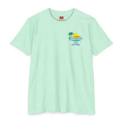 SMGA Classic Unisex Golf T-Shirt. Official Sint Maarten Golf Association Apparel