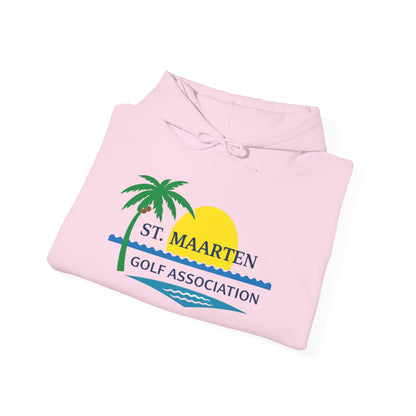 St. Maarten Golf Association Hoodie — Tropical Palm Sunset Golf Pullover
