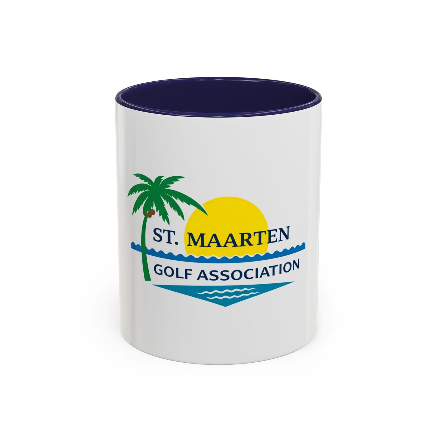 St. Maarten Golf Association Coffee Mug – Tropical Palm Sunset Accent Mug (11/15oz)