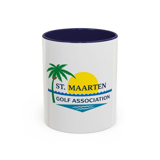 St. Maarten Golf Association Coffee Mug – Tropical Palm Sunset Accent Mug (11/15oz)