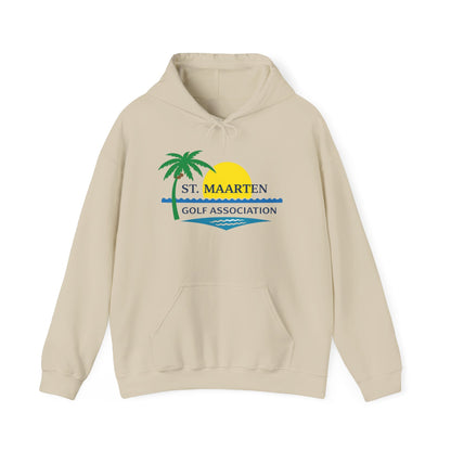 St. Maarten Golf Association Hoodie — Tropical Palm Sunset Golf Pullover