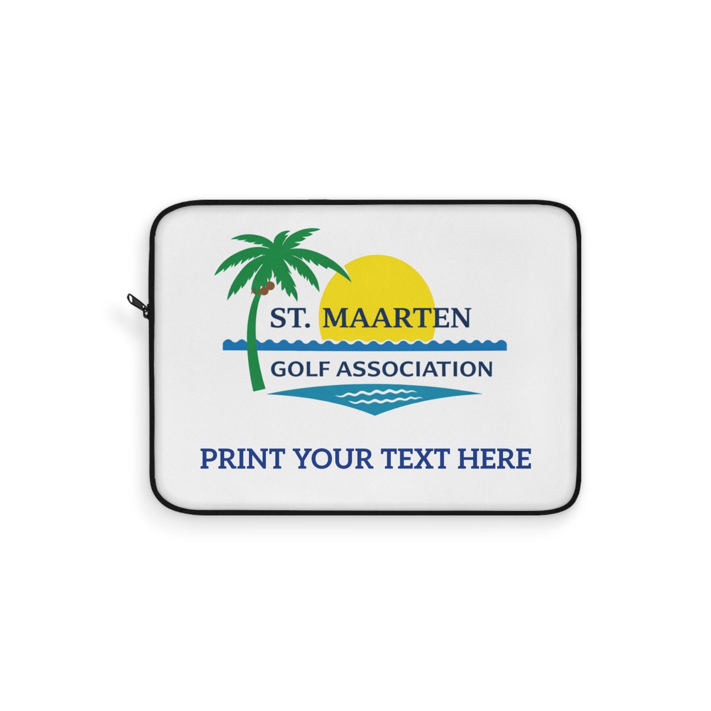 St. Maarten Golf Association Laptop Sleeve — Customizable Tropical Golf Logo Case