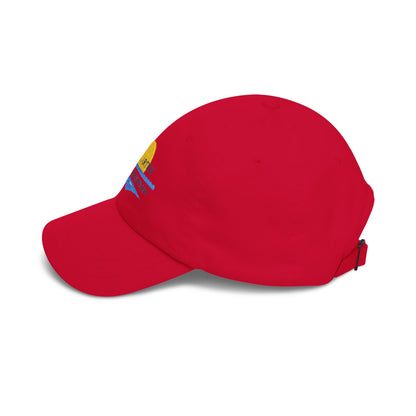 St. Maarten Golf Association Embroidered Dad Cap — Tropical Palm & Sunset Hat
